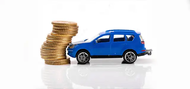 Car Next to Coins